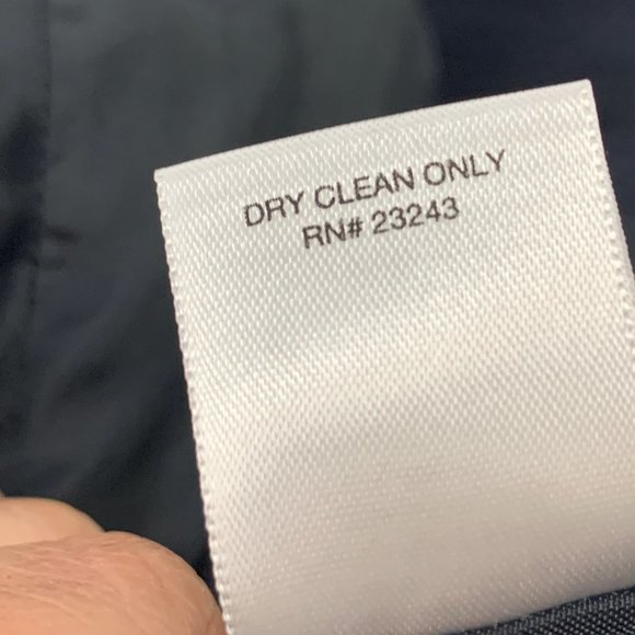 New York Company Stretch Denim Jacket Dark Blue One Button 64% Cotton Size 2 - Picture 13 of 14